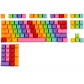 104 Keys Rainbow Doubleshot PBT Backlit Keycaps Set OEM Profile for ANSI MX Mechanical Gaming Keyboard GK/Annie/poker